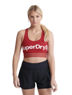 SuperDry Women's Combat Red/White Athletic Sports Bra - Image 1 of 4