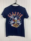 Disney klassisches blaues T-Shirt Mickey Minnie Goofy Pluto Donald Ente Größe Small