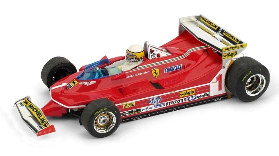 Brumm FERRARI 312 T5 J.SCHECKTER 1980 N.1 MONACO GP + PILOTE 1:43 - Immagine 1 di 1