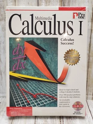 Pro One Mathematics Calculus I High School Math CD ROM Windows 1996 USA Sealed  - Image 1 of 4