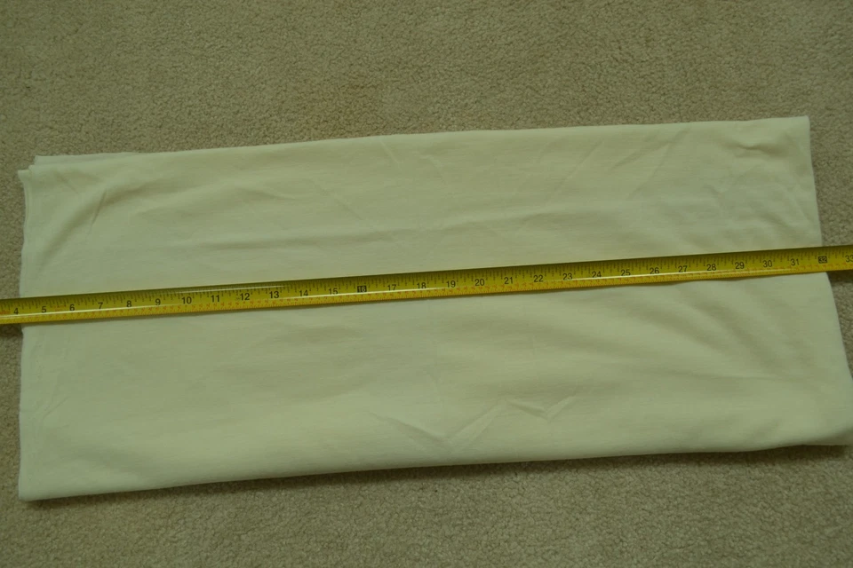 Jersey tejido por 1/2 yarda, 56" de ancho, invierno-blanco peso largo orlon/mezcla de lana, L10 Foto 1 de 1