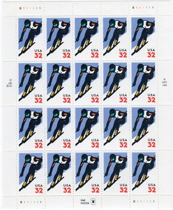 Scott #3180 Alpine Skiing (Vale, Colorado) Sheet of 20 Stamps - MNH - Picture 1 of 2