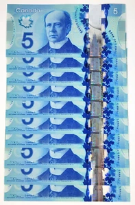 SET Canada Banknote 2013 (2022) $5 Polymer P106e Lane/Macklem UNC Prefix INK - Picture 1 of 5