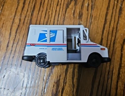 US Postal Service Mail Diecast Truck Pulls Back And Rolls- Doors Open And Shut - Image 1 of 4