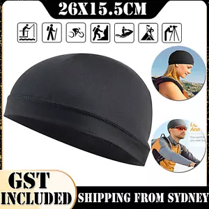 Breathable Liner Helmet Skull Cap Running Cycling Beanies Sports Outdoor Hats AU - Picture 1 of 12