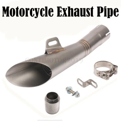 Tubo silenciador escape moto conectar tubo trasero silenciador deslizamiento para YAMAHA YZF R6 Foto 1 de 4