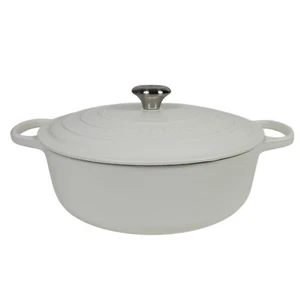 Le Creuset Signature Enameled Cast Iron Dutch Oven 6.75 Qt. White Cracked Handle - Picture 1 of 9