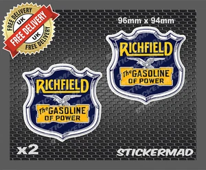 RICHFIELD Gasoline Stickers Oil Vintage USA Retro Gas Fuel Decals Classic V8 US - Picture 1 of 1