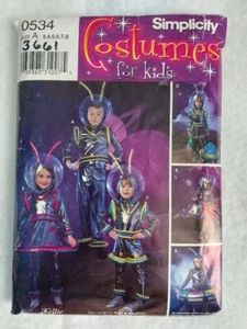 Simplicity 3661 Child's Space Halloween Costume Pattern . Sz 3-8 - Picture 1 of 2