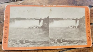 Antike Anthony Stereoview Karte DER AMERIKANISCHE FALL VON UNTEN Niagara - Bild 1 von 2