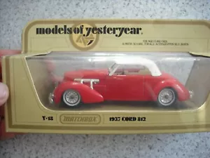 MODELS OF YESTERYEAR MATCHBOX DIE CAST CAR 1937 CORD 812 Y-18 - Picture 1 of 3
