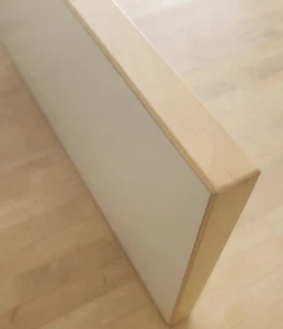 Ikea Drawer Front 7 X 23 1/2" White with Wood Border  (Varde? ) - Picture 1 of 9