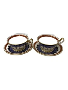 Royal Crown Derby Cup & Saucer 2-piece set white quail - Picture 1 of 5