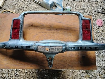 1949 Chrysler licença porta-malas quadro cromado alça de acionamento fluido lanternas traseiras captura - Imagem 1 de 4