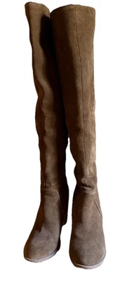 Women's • Vince Camuto • Melaya Over The Knee Brown Suede Boot • 10M - Image 1 of 4