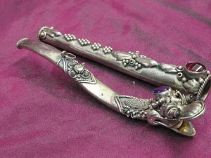 2 antike Zigarettenetui Sterlingsilber mit Schmucksteinen Drachen Design - Bild 1 von 15