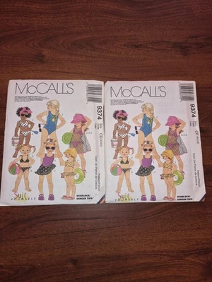 McCall's 9374 Children's/Girls' Swimsuit Cover-Up Sarong Swimsuit SZ: 2-6 UC FF - Image 1 of 4