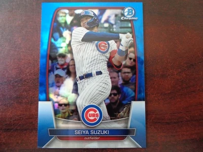 2023 Bowman Chrome Seiya Suzuki #'ed 4/150 BLUE Refractor-CUBS - Image 1 of 2