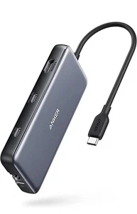 Anker PowerExpand 8-in-1 USB-C PD 10Gbps Media Hub - Gray A8380 Series 5 - Picture 1 of 7