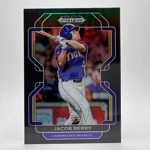 2022 Panini Prizm Draft Picks - Jacob Berry #PDP6 Black Prizm (RC) LSU - Picture 1 of 1