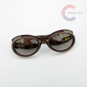 JEAN PAUL GAULTIER 56-6001 Sonnenbrille oval Goggle-Style Vintage matt braun  - Bild 1 von 12