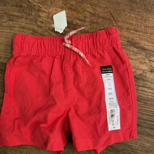 Okie Dokie Shorts Baby Boys Size 6 Months Drawstring Pull On Pockets Red - Picture 1 of 2