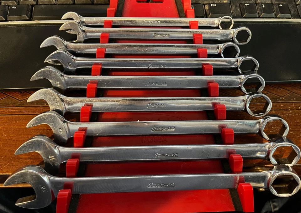 Vintage Snap-on OSHM710 Metric Combination Wrench Set 6 Point 7-18mm Rare - Image 1 of 4