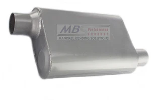 muffler FULL BOAR Flow Deflector 2-chamber 2" In/Out FB2043 - Picture 1 of 4