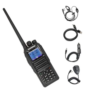 DM-1701 Radio DMR/Analog W/ Earpiece Programming Cable Car Charger Handheld Mic - Picture 1 of 22