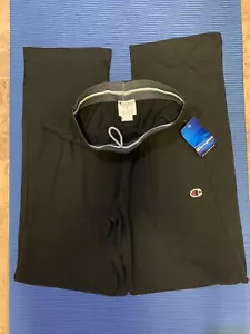 CHAMPION BANDED BOTTOM JERSEY PANTS SWEATPANTS - Men's S (Black) NWT - Picture 1 of 4
