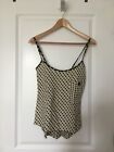 Ace And Jig Black And White Polka Dot Camisole Tank Top Size Medium