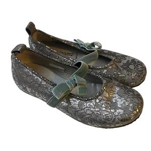 Mädchen Pinco Pallino italienische Mary Janes Schuhe Größe 31 Eur Blumen Damast Print - Bild 1 von 5