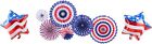 Independence Day Party Set: 4th of July Patriotic Decorations with 2 Star Balloo