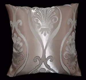 HC331a Lt. Antique Mauve Silver Grey Floral Jacquard Cushion Cover/Pillow Case - Picture 1 of 5