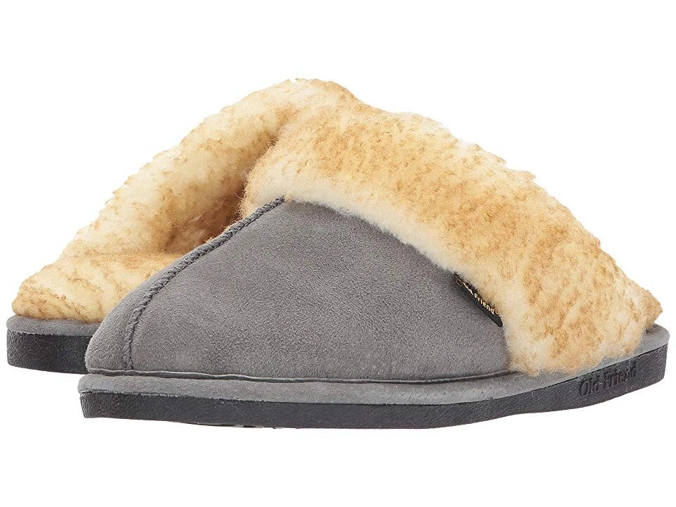 New Old Friend Sheepskin Buffy Scuffs Gray Clog Slip On Slippers Womens Sz 9 - Image 1 of 1