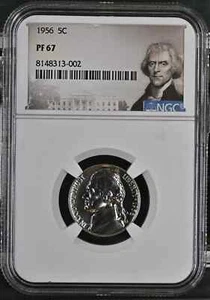 1956 Jefferson Nickel 5C NGC PF67 - Picture 1 of 2
