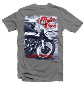 Cafe Racer Custom Motorcycle Biker t-shirt 8981 - Picture 1 of 2