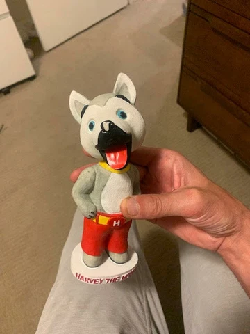 Vintage HARVEY the HOUND Calgary Flames NHL Bobblehead Great Shape Cover