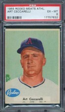 1955 Rodeo Meats Art Ceccarelli PSA 6 Kansas City Athletics