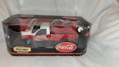 1:24 COCA COLA 1999 Ford F-350 Super Duty MATCHBOX COLLECTIBLES W/ ORIGINAL BOX  - Image 1 of 4