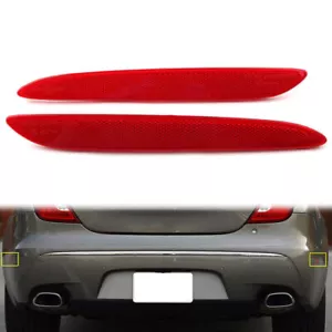 Par de reflectores laterales rojos para parachoques trasero para Jaguar XJ 2010-2017 2016 2015 2014 - Imagen 1 de 7