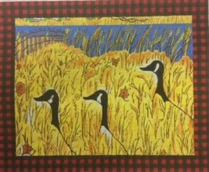 Needlepoint HandPainted Cooper Oaks Geese in Grass 10x12 - Picture 1 of 1