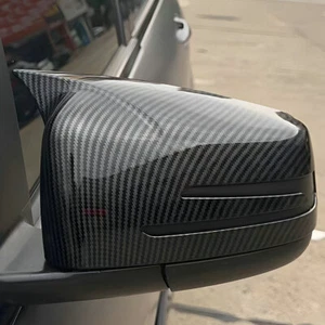 Carbon Fiber Wing Mirror Cover Caps for Mercedes Benz W204 W212 W176 C63 CLA250 - Picture 1 of 8