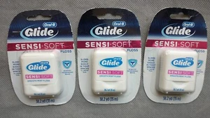3 X Sensi Soft Glide Oral-B Smooth Mint Dental Floss Easy Slide 38.2 Yd RARE - Picture 1 of 2