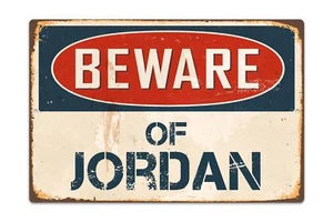 Beware Of Jordan 8 "x 12" Vintage Aluminium Retro Blechschild VS536 - Bild 1 von 1