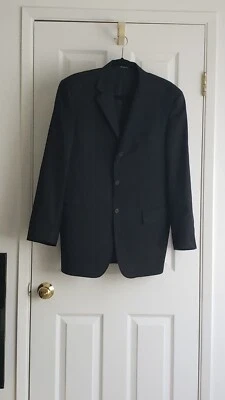 Chaqueta de Traje Enzo Tovare Collection Para Hombre 42 Negra 100% Lana - Hecha en Italia (CE) Foto 1 de 4