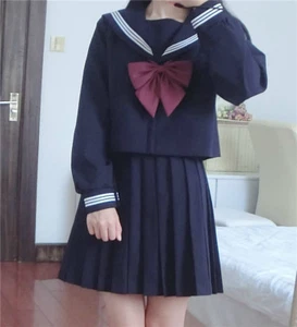 Japanese High School JK Uniform Girl Sailor Suit Coat Skirt Outfit Shirt COS - Picture 1 of 9