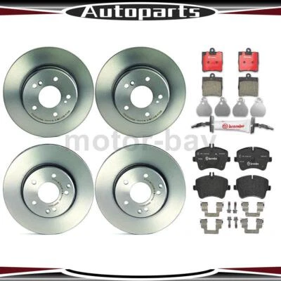 Pastillas de freno y rotores delanteros traseros para Mercedes-Benz C230 Brembo 2002 6 piezas Foto 1 de 4
