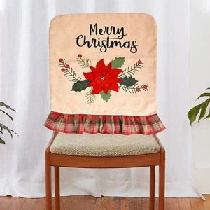 Christmas Chair Cover Christmas Decoration Decor Slip Cover Chair Protector - Picture 1 of 5