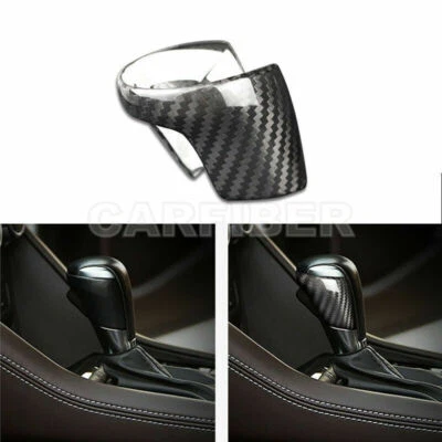 Carbon Fiber Gear Shift Knob Frame Trim Cover For Mazda 3 Mazda 6 CX-3 CX-5 CX-9 - Image 1 of 4
